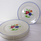 Set of 6 vintage Badonviller porcelain dessert plates