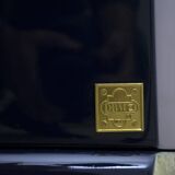 Postmodern Blue Lacquer and Black Marble Sideboard by DBM, Italy, 1980s