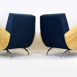 Mid-century r-360 ash armchairs by Janusz Różański, 1960s, Set of 2