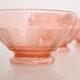 Set of 4 pink glass bowls