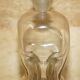Pair of antique pinched decanters circa 1900 for serving whisky, bourbon, vodka, gin.