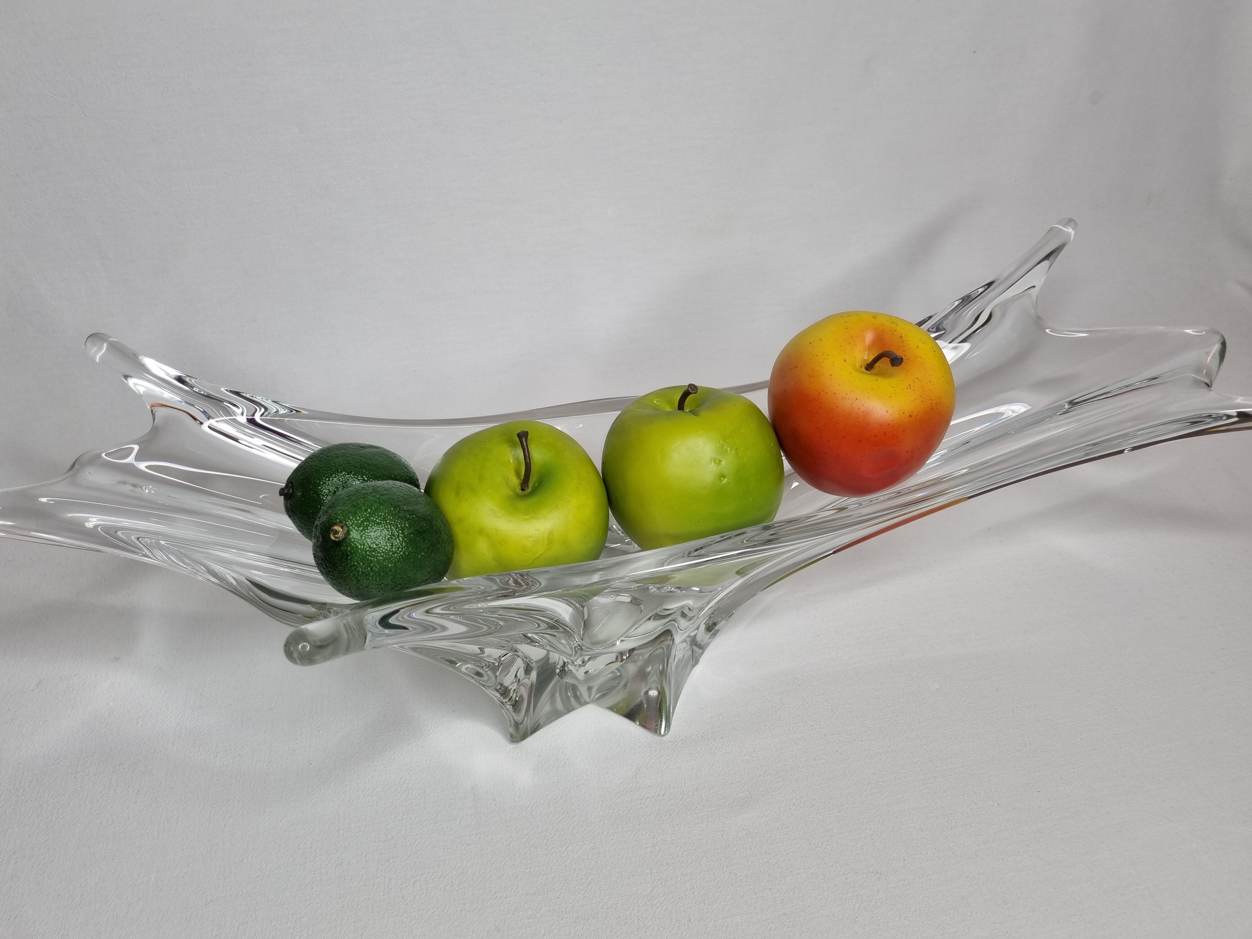 Vintage asymmetrical "Splash" crystal cup, 65 cm