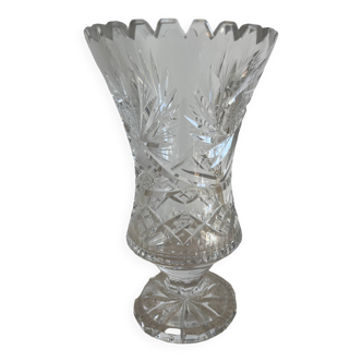 Cut crystal vase