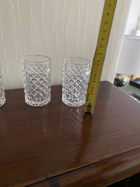 Whisky service / muscat / ... with its decanter and 5 glasses