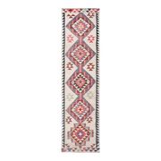 1970s Turkish Oushak Handmade Wool Cotton Beige Runner Rug 89x344