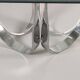 Glass and chrome coffee table by Roger Spunger for Dunbar, 1960s, USA