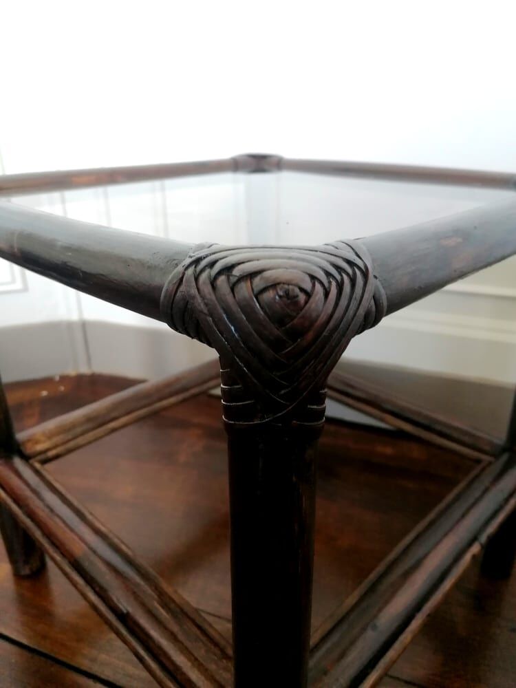 Rattan sofa end, 1960s
