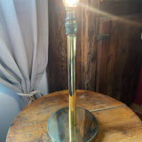 Brass lamp with pleated shade
