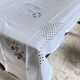 Embroidered tablecloth and 12 vintage napkins