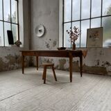 Farmhouse table in oak and walnut 2m