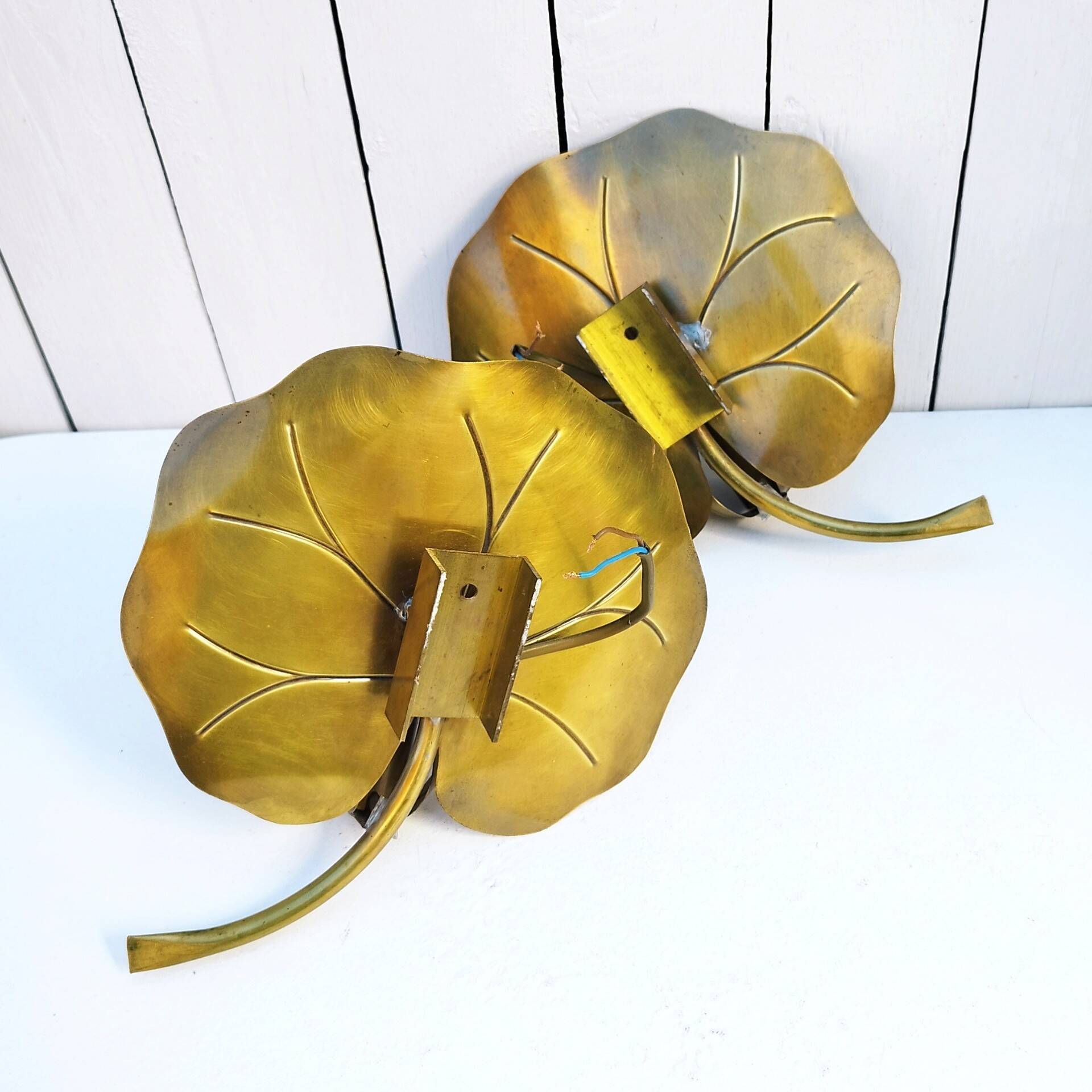 Design 70 water lily brass wall lights