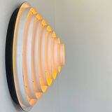 Vintage Falkenbergs wall lamp, black and white metal, Sweden 1960s