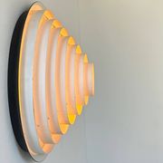 Vintage Falkenbergs wall lamp, black and white metal, Sweden 1960s
