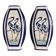 Pair of flat ceramic vases, KERALOUVE LA LOUVIERE