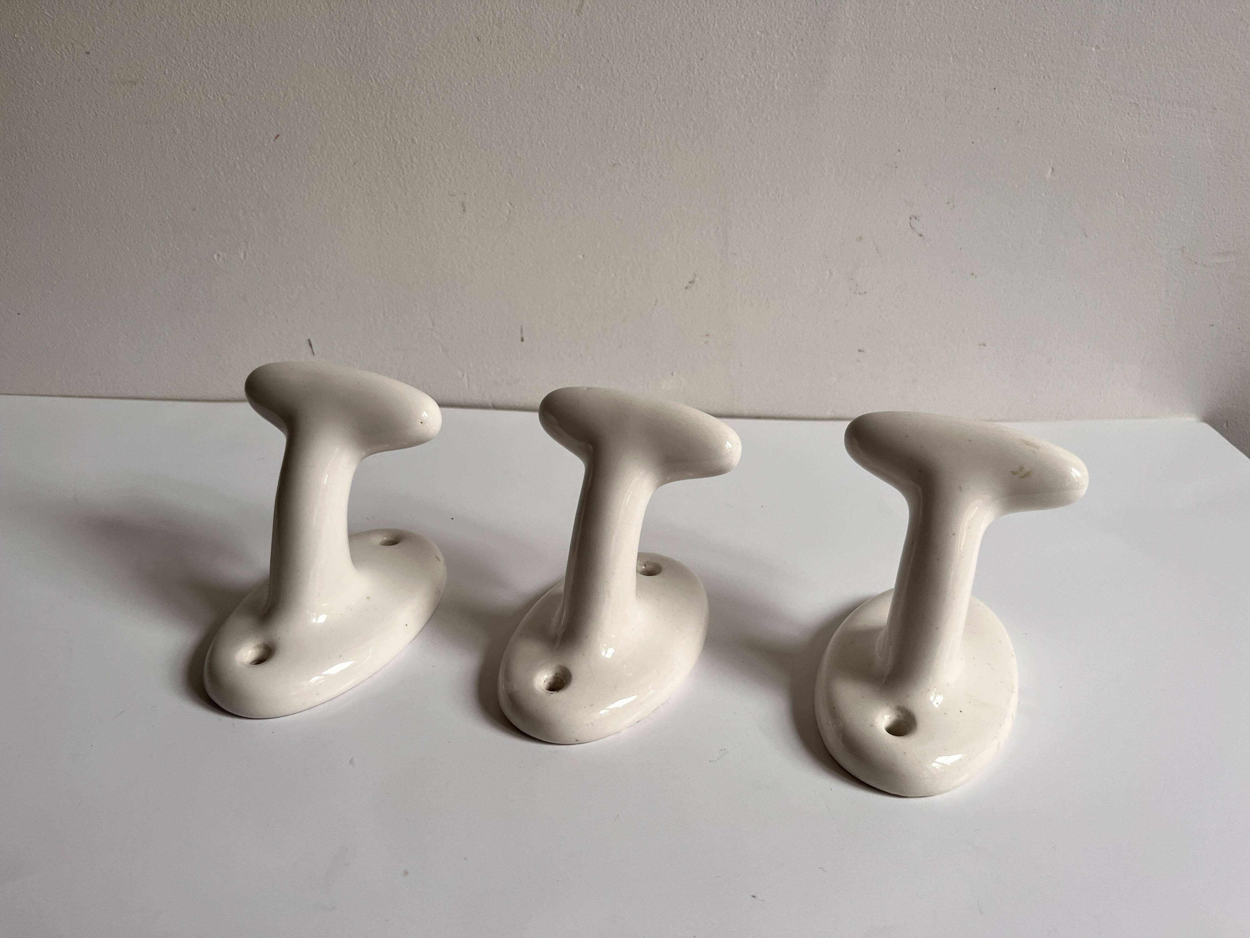 Porcelain coat hook