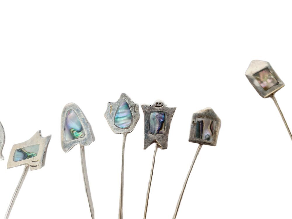 Art Deco silver herring forks, Greece, 1960s, set of 12