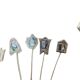 Art Deco silver herring forks, Greece, 1960s, set of 12