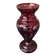 Burgundy burgundy bohemian glass vase tranparent and grave
