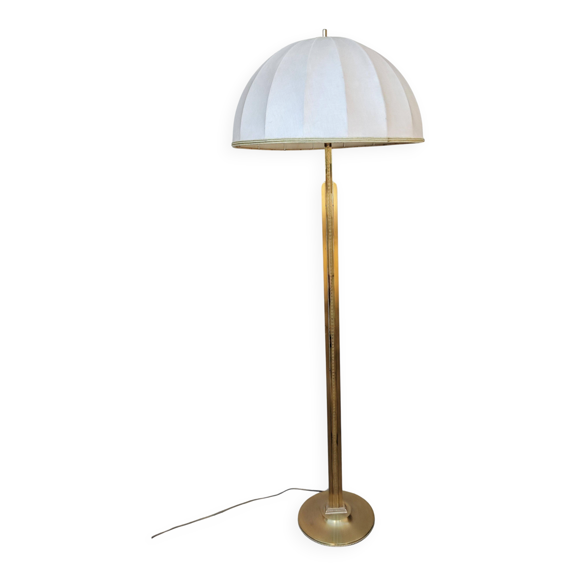 Hollywood Regency floor lamp in brass by Schroder and Co., 1950s