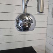 Vintage 3-light chrome metal chandelier