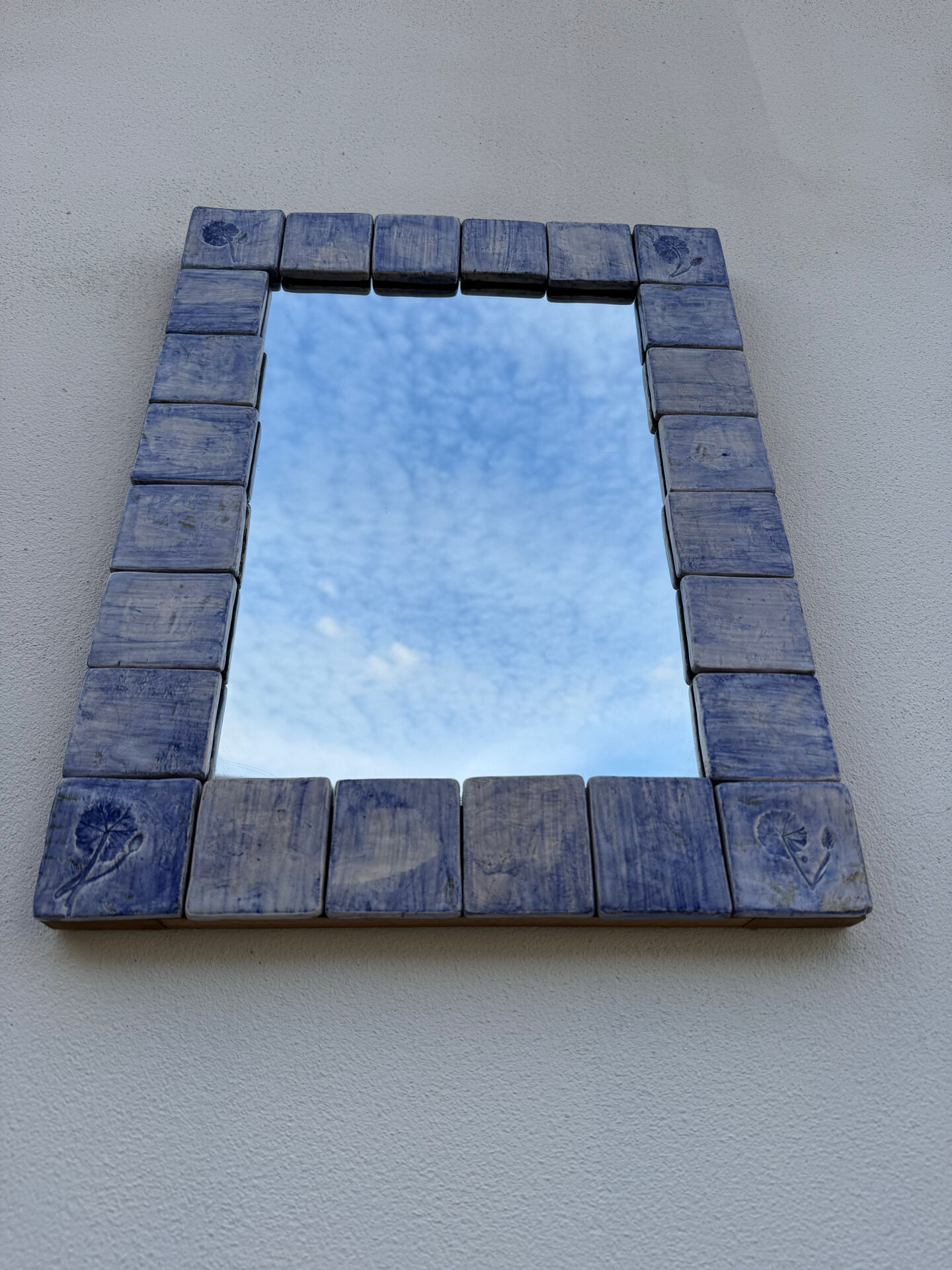 Miroir céramique Vallauris Almone années 70
