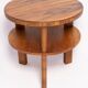Mid-century modern coffee table, vintage, Art Deco, walnut wood, Poland, 1960s