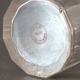 Antique Bohemian crystal and silver-plated metal sugar bowl, 15cm high