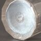 Antique Bohemian crystal and silver-plated metal sugar bowl, 15cm high