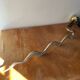 Large brass cobra wall candle holder
