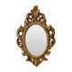 Small French Crested Mirror, Gold Leaf Gilt, Baroque Style, 35 cm