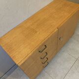 Scandinavian vintage chest of drawers from the 60s in light oak