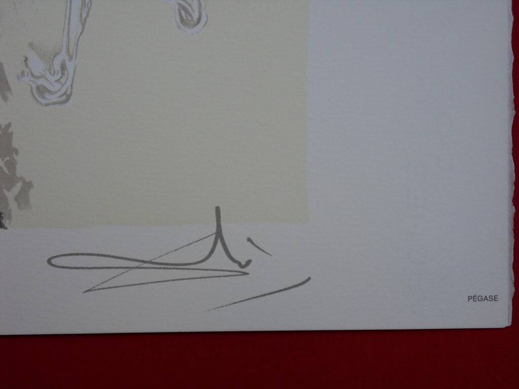 Salvador Dali: Horses, Pegasus - Signed lithograph