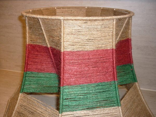 Abat-jour tressé en jute de 60 cm de ø