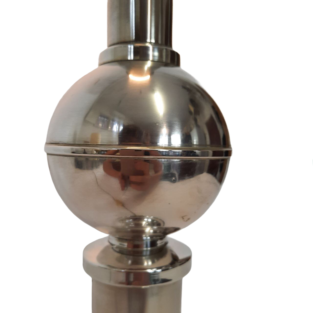 Three vintage bedside lamps in silver