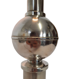 Three vintage bedside lamps in silver