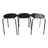 Black stackable stools