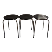 Black stackable stools