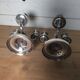 Pair of silver-plated candlesticks