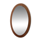 Scandinavian oval mirror in teak – 1960s
