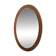 Scandinavian oval mirror in teak – 1960s