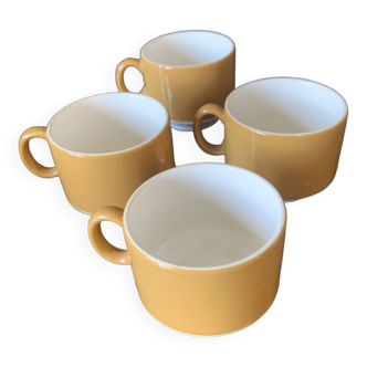 Set of 4 coffee cups porcelain Italy