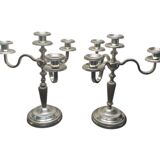 Paire de chandelier, placage argent 12 grammes, Fabiora, Paris, luxe