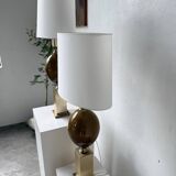 Paire de lampes de table Philippe Barbier années 70