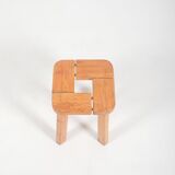 Finnish wooden stool from Finnsauna Lagerholm, 1950s