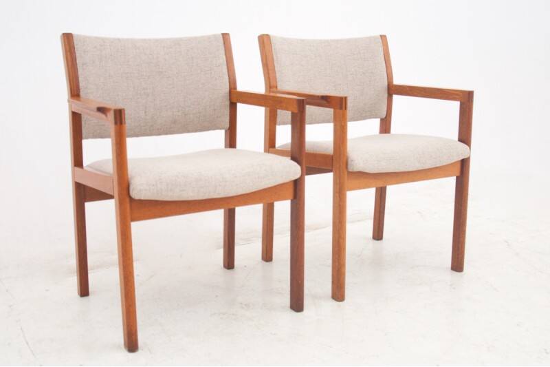 A pair of armchairs, Denmark, 1960s. After restoration.