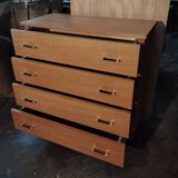 Vintage chest of drawers with compass feet