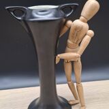 Black ceramic vase 1696
