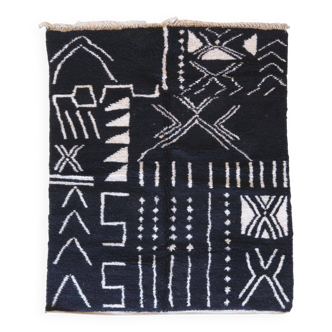 Tapis berbère noir et blanc