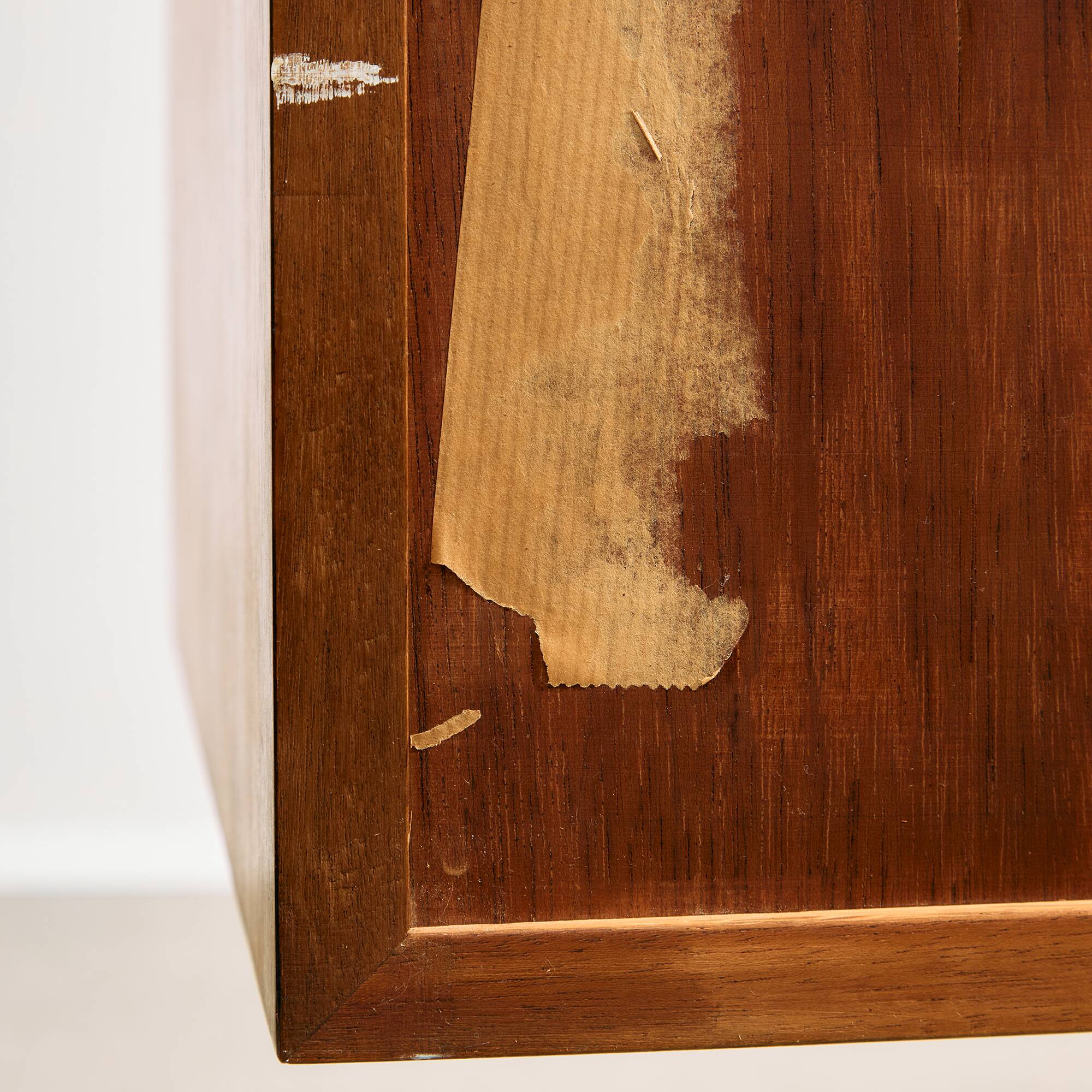 Rosewood and Teak Low Sideboard with Sliding Doors, 1960s