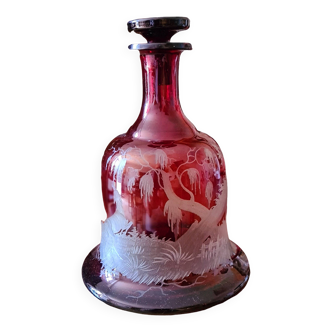 Bohemian crystal bottle